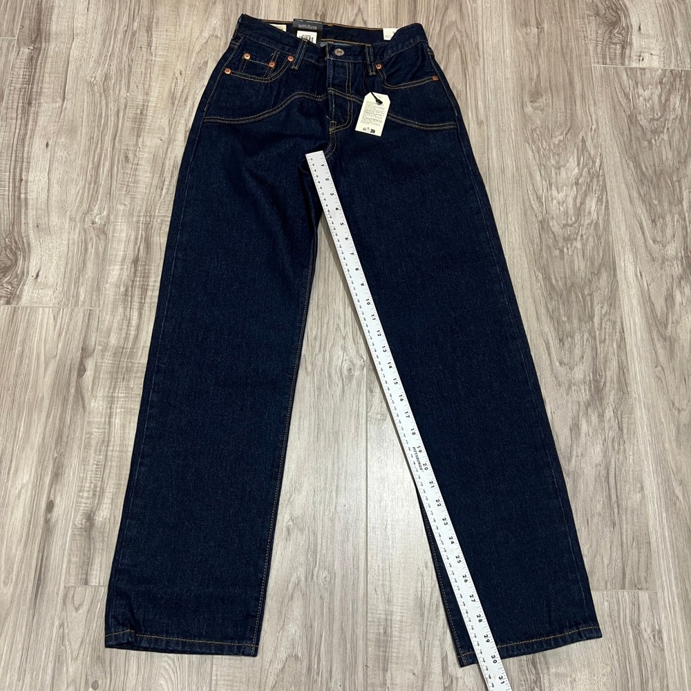 Levis Premium 501 90s Western Yoke Straight Jeans Womens 23x30 Dark Wash - Picture 8 of 15